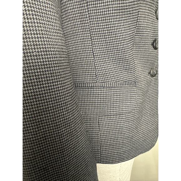 H&M Women’s Houndstooth Three Button Lined Blazer Jacket - Size 6 EUC - Picture 4 of 12